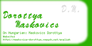 dorottya maskovics business card